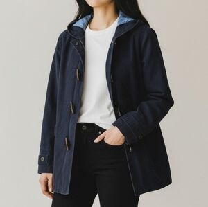 Banana Republic Corduroy Cotton Toggle Coat Jacket, Dark Navy